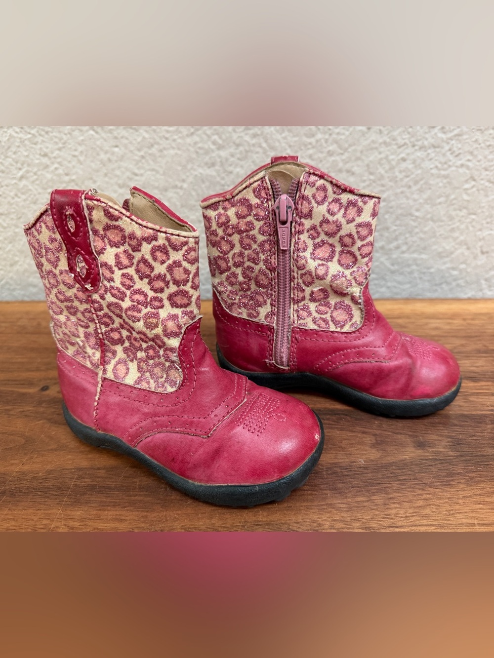 Roper girls pink boots, infant/ toddler size 6